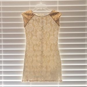Gold/Ivory Blush Party Dress